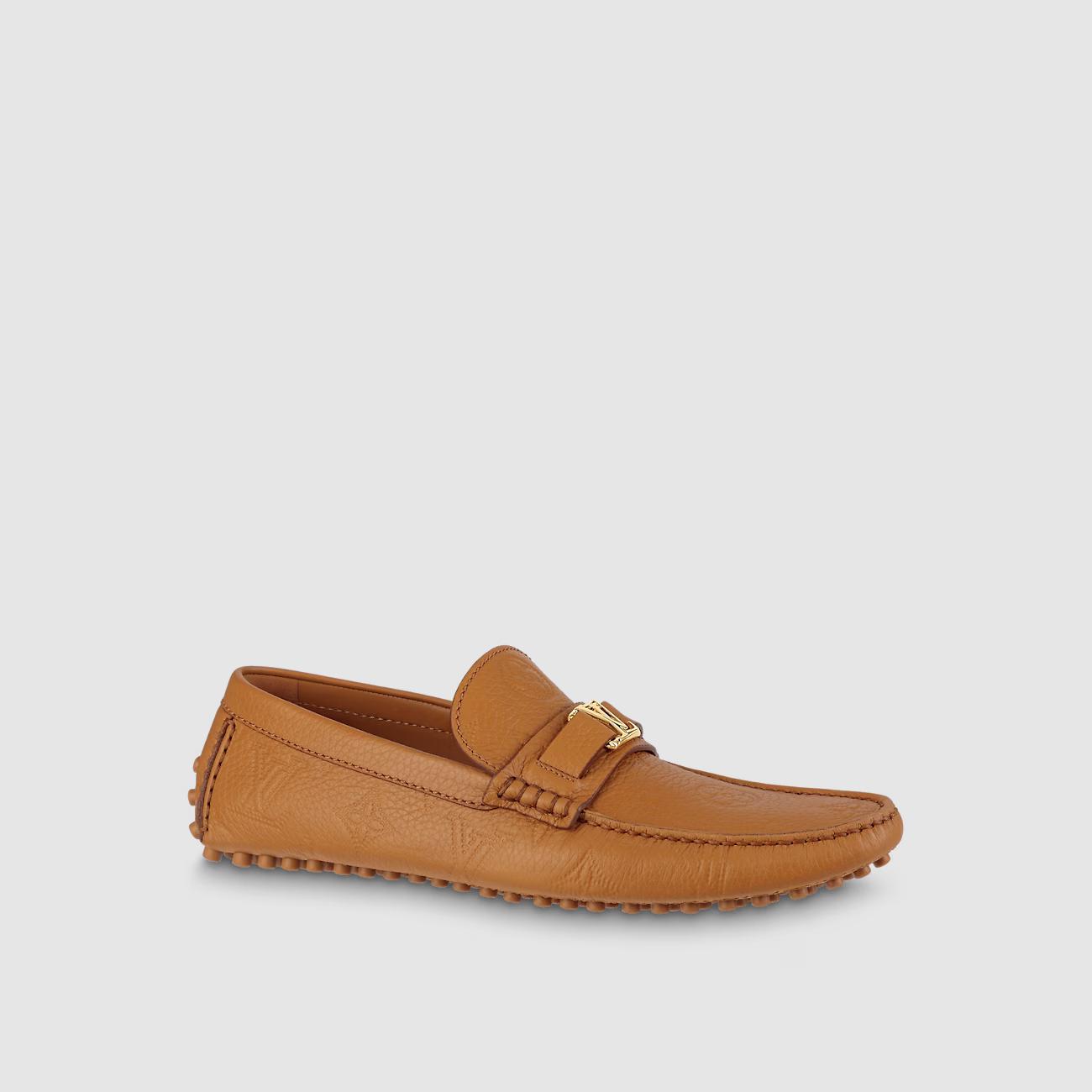 Giày Louis Vuitton Hockenheim Moccasin Nam Nâu